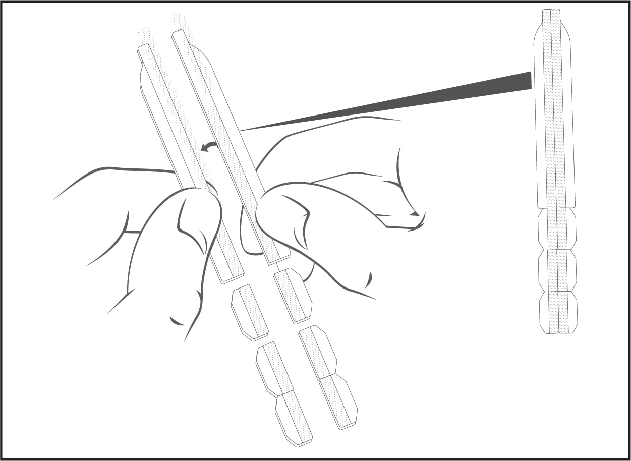 Illustration of slide mount tabs